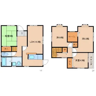 京都府木津川市木津川台3丁目【一戸建】の間取り