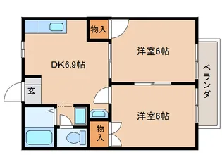 奈良県天理市富堂町【アパート】の間取り
