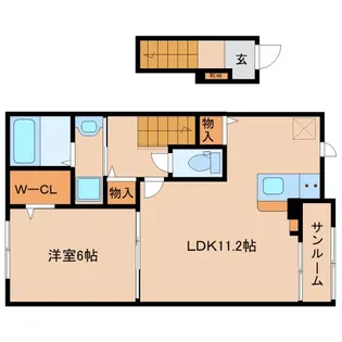 奈良県奈良市南京終町7丁目【アパート】の間取り