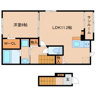 奈良県奈良市南京終町7丁目【アパート】の間取り