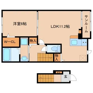 奈良県奈良市南京終町7丁目【アパート】の間取り