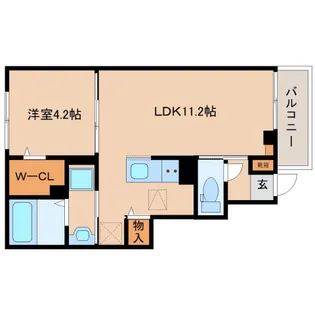 奈良県奈良市南京終町7丁目【アパート】の間取り