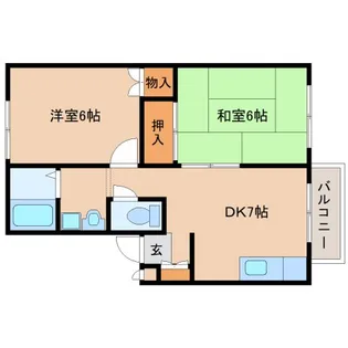 コンフォルト平松【106号室】の間取り