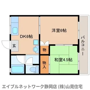 静岡県静岡市葵区北安東5丁目【アパート】の間取り