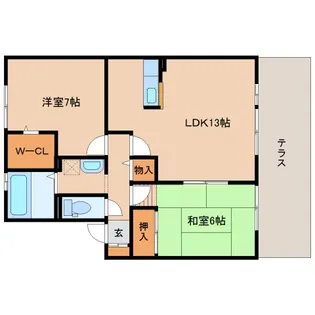 奈良県奈良市西九条町1丁目【アパート】の間取り