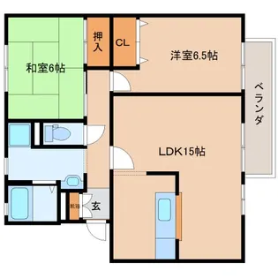 ベルメゾン大幸B棟【2階】の間取り