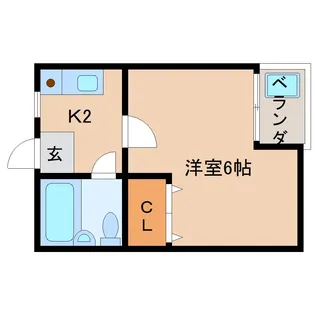 奈良県奈良市富雄北3丁目【アパート】の間取り