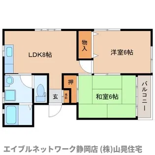 静岡県静岡市葵区北安東5丁目【アパート】の間取り