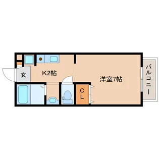 奈良県奈良市西大寺新町2丁目【アパート】の間取り