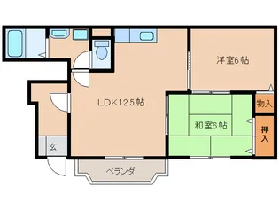 奈良県天理市田町【アパート】の間取り