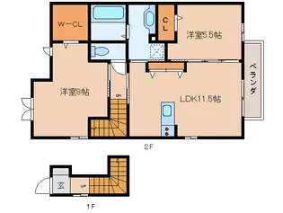 奈良県奈良市神殿町【アパート】の間取り