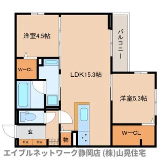 静岡県静岡市葵区北安東4丁目【アパート】の間取り
