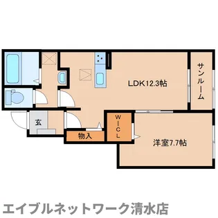 静岡県静岡市清水区八千代町【アパート】の間取り
