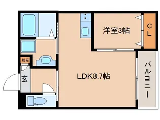 奈良県奈良市法蓮町【アパート】の間取り