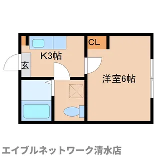 静岡県静岡市清水区三保【アパート】の間取り
