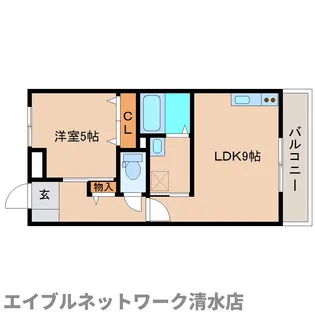 静岡県静岡市清水区矢倉町【マンション】の間取り