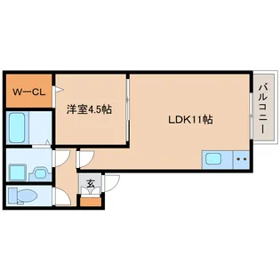 ソレイユビセレクト法蓮町Ⅳ【2階】の間取り