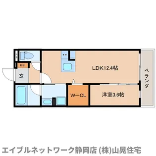 静岡県静岡市葵区長沼南【マンション】の間取り