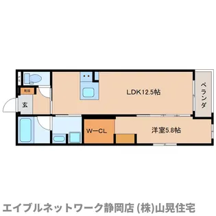 静岡県静岡市葵区長沼南【マンション】の間取り