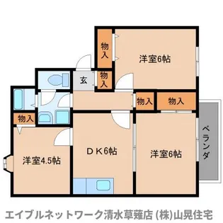 静岡県静岡市清水区草薙【アパート】の間取り