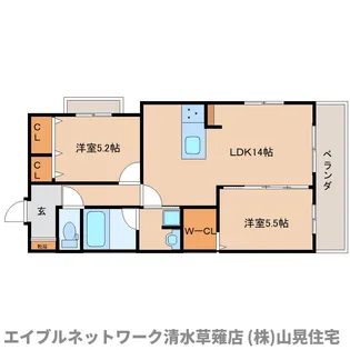 ディアコート(国吉田)【103号室】の間取り