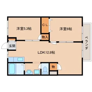 パークヒル光明【2階】の間取り
