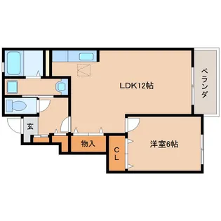 ガーデンハウスMU B棟【102号室】の間取り