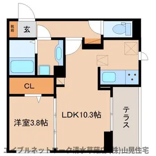 静岡県静岡市清水区中之郷【アパート】の間取り