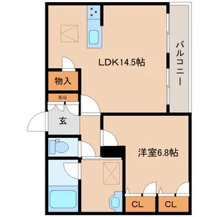 奈良県生駒市谷田町【マンション】の間取り
