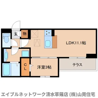 静岡県静岡市清水区中之郷【アパート】の間取り
