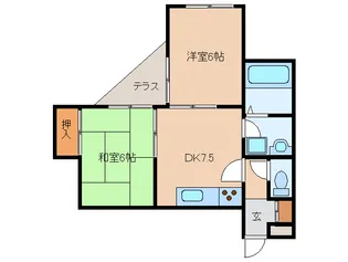 奈良県奈良市川上町【マンション】の間取り