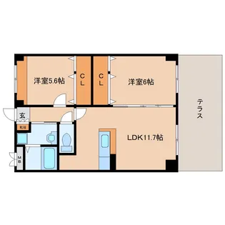 奈良県奈良市三条大路3丁目【マンション】の間取り