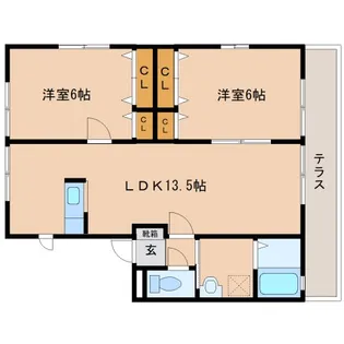 奈良県磯城郡田原本町【アパート】の間取り