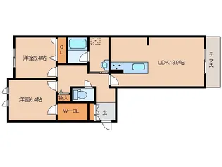 奈良県奈良市法華寺町【アパート】の間取り