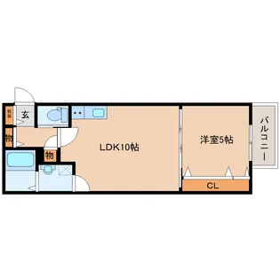 奈良県大和郡山市西岡町【アパート】の間取り