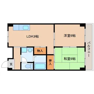 奈良県北葛城郡王寺町本町2丁目【マンション】の間取り