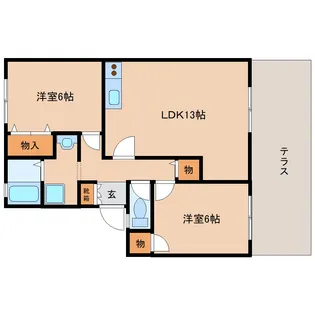 奈良県奈良市南紀寺町2丁目【アパート】の間取り
