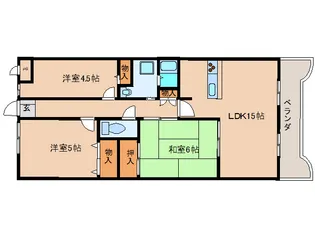 奈良県奈良市百楽園1丁目【マンション】の間取り