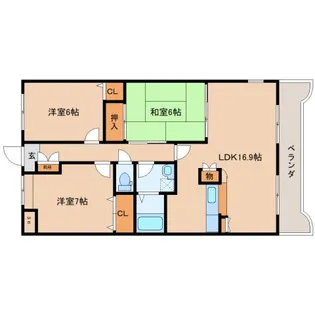 奈良県奈良市恋の窪1丁目【マンション】の間取り