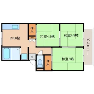 奈良県奈良市東九条町【アパート】の間取り