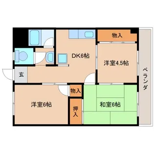 奈良県橿原市新賀町【マンション】の間取り