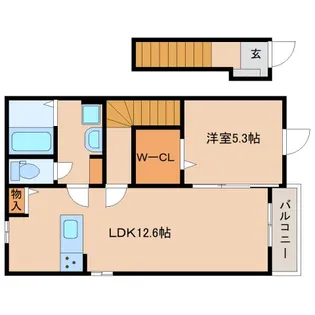 奈良県橿原市常盤町【アパート】の間取り