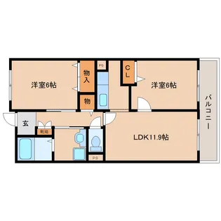 奈良県奈良市法華寺町【マンション】の間取り