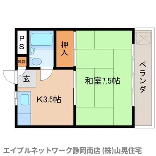 ヴェルダ小鹿【203号室】の間取り