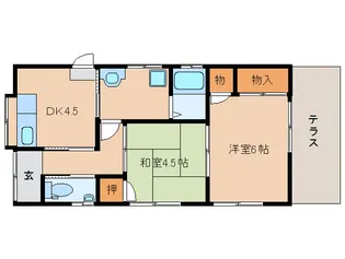 奈良県奈良市西ノ京町【一戸建】の間取り