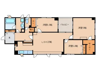 K,sブレジオ【3号室】の間取り