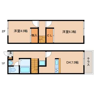 レオパレスYAMADAtwoの間取り
