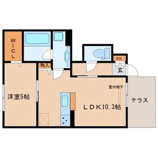 ウィット郡山【1階】の間取り