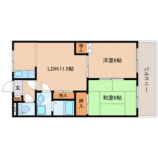 京都府木津川市州見台5丁目【マンション】の間取り
