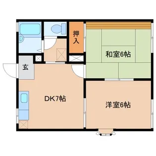 静岡県静岡市清水区庵原町【アパート】の間取り